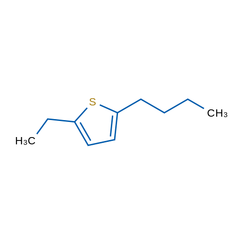 2-正丁基-5-乙基噻吩 结构式