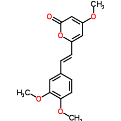 6-[(1E)-2-(3,4-二甲氧基苯基)乙烯基]-4-甲氧基-2H-吡喃-2-酮 结构式