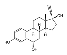 6β-羟基乙炔基雌二醇 结构式