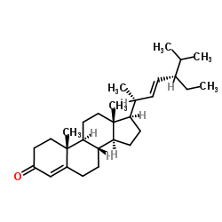 豆甾-4,22-二烯-3-酮 结构式