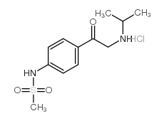 4-(2-异丙基氨基乙酰基)苯甲烷磺胺盐酸盐 结构式