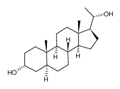 5A-孕烷-3A,20A-二醇 结构式
