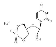 尿苷3',5'-环一磷酸钠 结构式