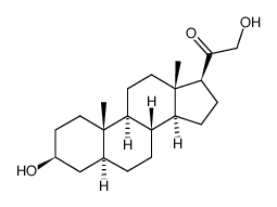 3α,21-二羟基-5α-孕烷-20-酮 结构式