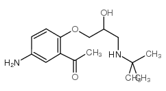 5-氨基-2-(3-(叔丁基氨基)-2-羟基丙氧基)苯乙酮 结构式