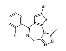 2-bromo-4-(2-fluorophenyl)-9-methyl-6H-thieno[3,2-f][1,2,4]triazolo[4,3-a][1,4]diazepine 结构式