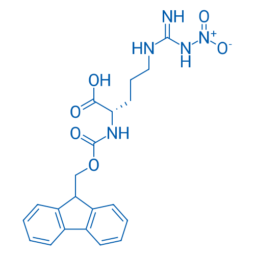 N-芴甲氧羰基-N'-硝基-L-精氨酸 结构式