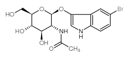 5-溴-3-吲哚基 2-乙酰氨基-2-脱氧-Β-D-吡喃葡萄糖苷 结构式