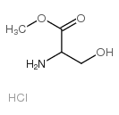 DL-丝氨酸甲酯盐酸盐 结构式