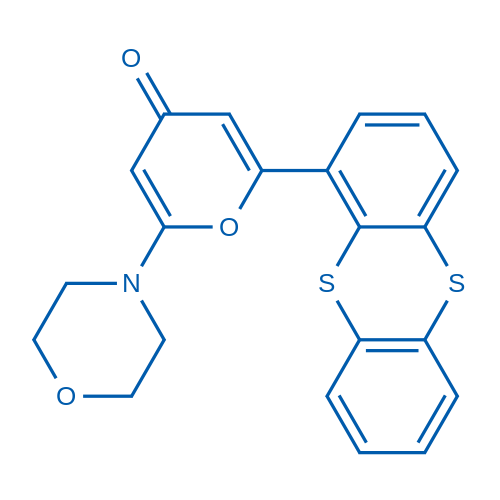 2-吗啉-4-基-6-噻蒽-1-基吡喃-4-酮 结构式