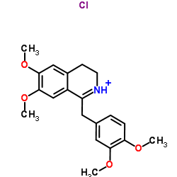 1-(3,4-二甲氧基苄基)-6,7-二甲氧基-3,4-二氢异喹啉盐酸盐 结构式