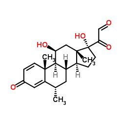 21-脱氢-6α-甲基泼尼松龙 结构式