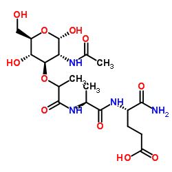 乙酰基-胞壁酰基-丙氨酰-谷氨酸-NH2 结构式