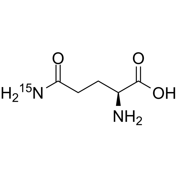 L-谷氨酰胺-酰胺-15N 结构式