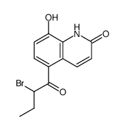 5-(2-溴-1-氧代丁基)-8-羟基-2(1H)-喹啉酮 结构式