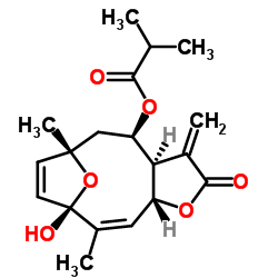圆叶肿柄菊素 F 结构式