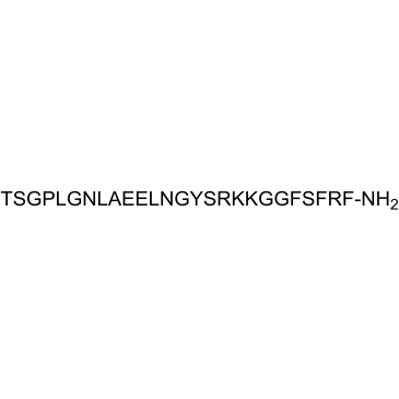 生化试剂H-Thr-Ser-Gly-Pro-Leu-Gly-Asn-Leu-Ala-Glu-Glu-Leu-Asn-Gly-Tyr-Ser-Arg-Lys-Lys-Gly-Gly-Phe-Ser-Phe-Arg-Phe-NH? 结构式