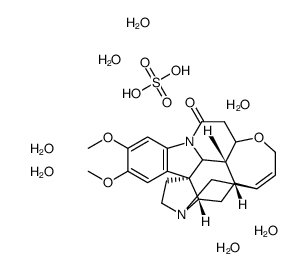番木鳖碱硫酸盐七水合物 结构式