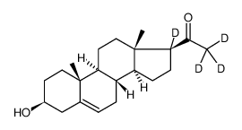 孕烯醇酮-d4 结构式