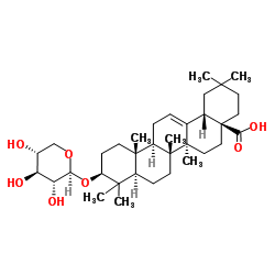 齐墩果酸-3-O-β-D-吡喃木糖苷 结构式