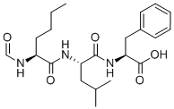 N-甲酰基-L-正亮氨酰-L-亮氨酰-L-苯丙氨酸 结构式