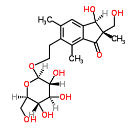 表蕨素 L 2'-O-葡萄糖甙 结构式