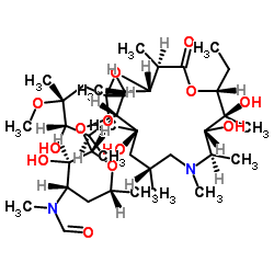3'-N-去甲基-3'-N-甲酰基阿奇霉素 结构式