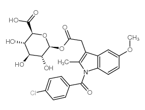 (吲哚美辛酰基)-Β-D-葡糖苷酸 结构式
