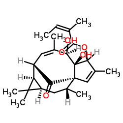 20-脱氧巨大戟醇 3-当归酸酯 结构式