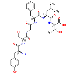 (D-SER2)-亮氨酸脑啡肽-苏氨酸 结构式