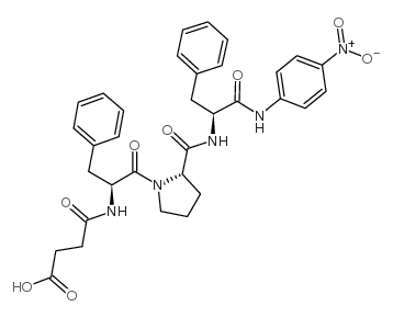 Suc-Phe-Pro-Phe-pNA 结构式