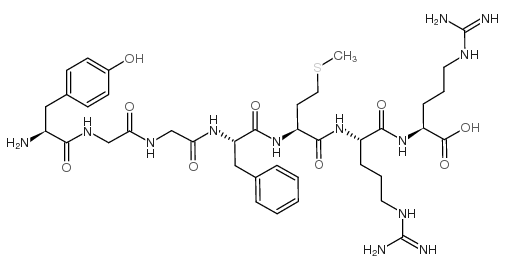 酪氨酰-甘氨酰-甘氨酰-苯丙氨酰-甲硫氨酰-精氨酰-精氨酸 结构式