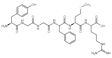 酪氨酰-甘氨酰-甘氨酰-苯丙氨酰-甲硫氨酰-精氨酸 结构式
