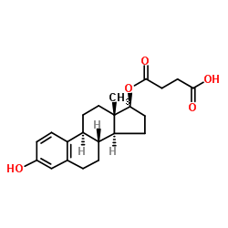 beta-雌二醇 17-半琥珀酸酯 结构式