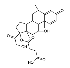 6α-甲基泼尼松龙17-半琥珀酸酯 结构式