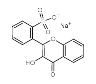 黄酮醇-2'-磺酸钠盐水合物 结构式