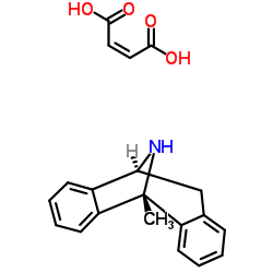 (5S,10R)-(-)-5-甲基-10,11-二氢-5H-二苯并-[a,d]-环庚烯-5,10-亚胺氢化马来酸盐 结构式