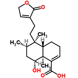 6α-羟基克罗-3,13-二烯-16,15-内酯-18-酸 结构式