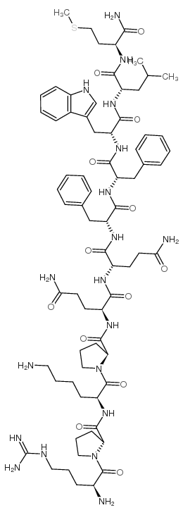 (D-PRO2,D-PHE7,D-TRP9)-P物质 结构式