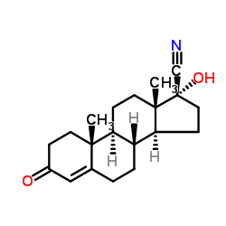 17β-氰基-17α-羟基雄甾-4-烯-3-酮 结构式