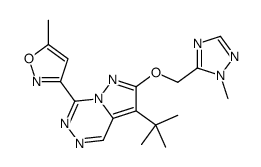 3-(1,1-二甲基乙基)-7-(5-甲基-3-异恶唑基)-2-[(1-甲基-1H-1,2,4-三唑-5-基)甲氧基]-吡唑并[1,5-d][1,2,4]三嗪 结构式