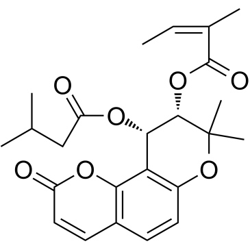 白花前胡素E 结构式