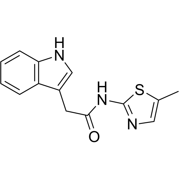 2-(1H-吲哚-3-基)-N-(5-甲基噻唑-2-基)乙酰胺 结构式