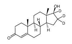 睾酮-d₃ 结构式