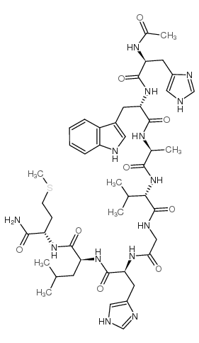 AC-HIS-TRP-ALA-VAL-GLY-HIS-LEU-MET-NH2 结构式