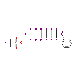 (全氟己基)苯基碘鎓三氟甲烷磺酸盐 结构式