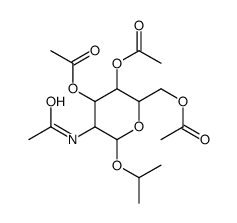 异丙基-2-乙酰氨基-3,4,6-三-O-乙酰基-2-脱氧-β-D-吡喃葡萄糖苷 结构式