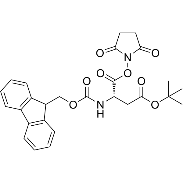 N-[芴甲氧羰基]-L-天冬氨酸 4-叔丁酯 1-(2,5-二氧代-1-吡咯烷基)酯 结构式
