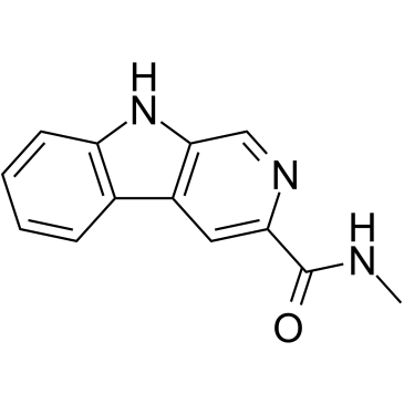 N-甲基-beta-咔啉-3-羧酰胺 结构式