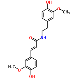 N-反式-阿魏酰-3-甲氧基酪胺 结构式